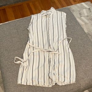 Striped button up dress